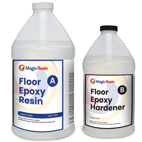 Clear | Floor Epoxy Resin Kit for Garages, Basements, Warehouses, Retail Stores | Choose Size