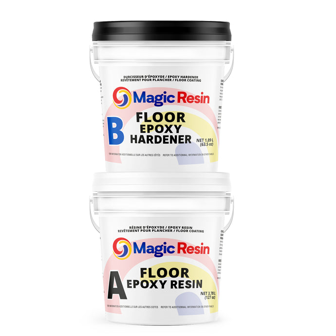 Light Grey | Floor Epoxy Resin Kit for Garages, Basements, Warehouses, Retail Stores | Choose Size