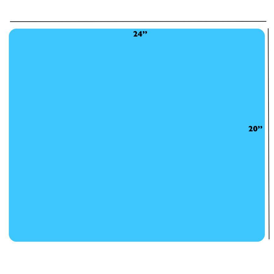 Ultra Large Silicone Mat for Epoxy Resin Nonstick & Heat-Resistant | Blue (20 x 24 inches)