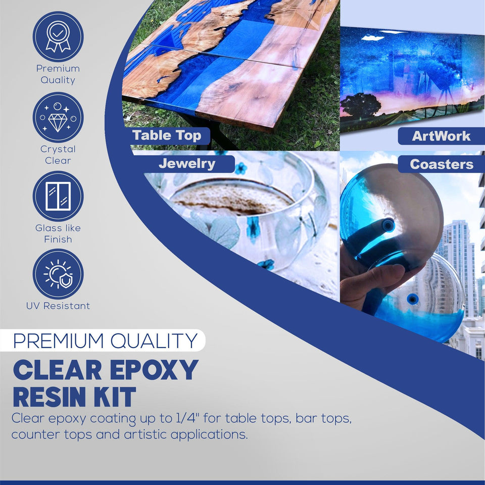 Promise Epoxy 1 Gal Kit of Crystal Clear, Table Top & Bar Top