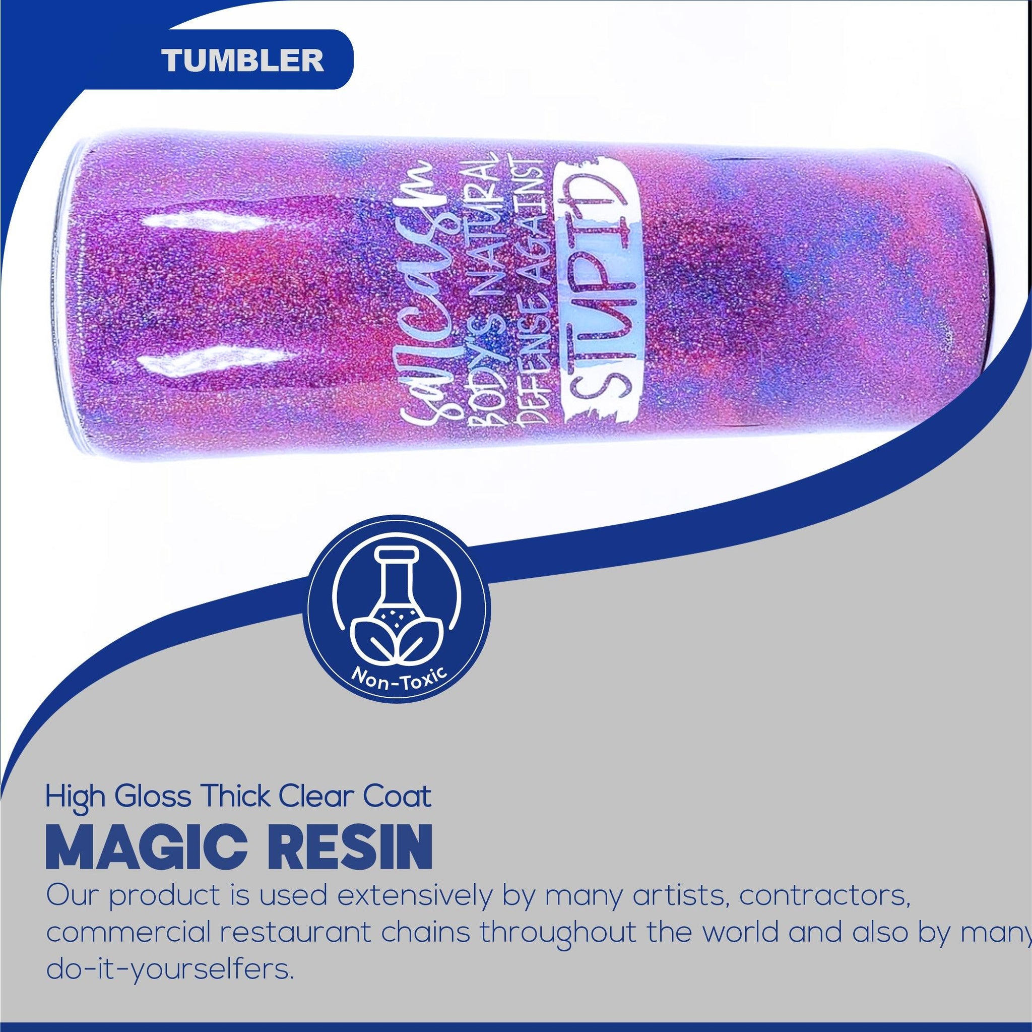 Magic Resin, Epoxy Resin Kit for Art & Craft, 1 Gallon (3.78 L) 128oz, UV Resistant & Odorless, Crystal Clear Epoxy Resin