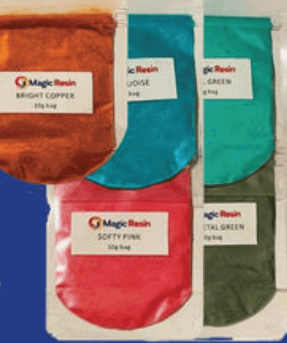 5x Sachets de poudre de mica (5x sachets de 10g) - COULEURS ALÉATOIRES