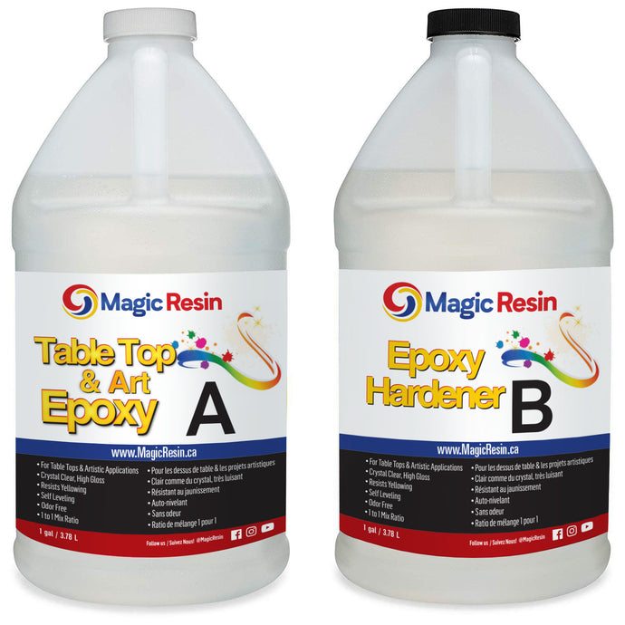 2 Gallon (7.6 L) | Table Top & Art Clear Coating Epoxy Resin Kit | Free Express Shipping