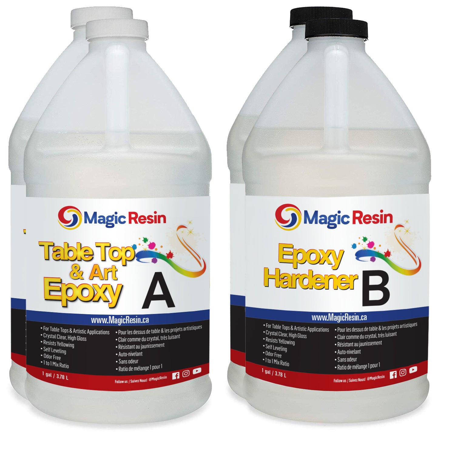 Promise Epoxy Clear Table Top Epoxy Resin 4 Gallons (2 Gallon